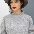 High Quality Silk Cashmere Knitted Sweater Soft Hand Feeling Sweater Design